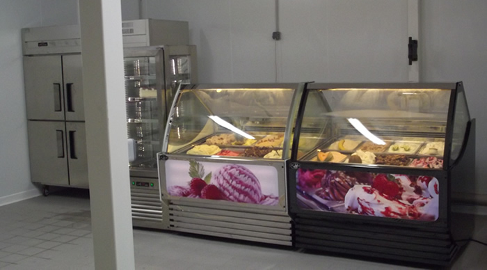 vitrine pour glacier